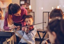 playing music