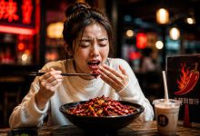 لذت بردن از غذای تند