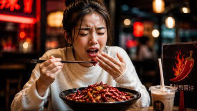 متفرقه لذت بردن از غذای تند