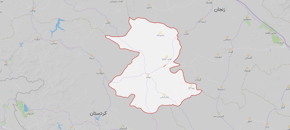 موقعیت مکانی  شهرستان ایجرود