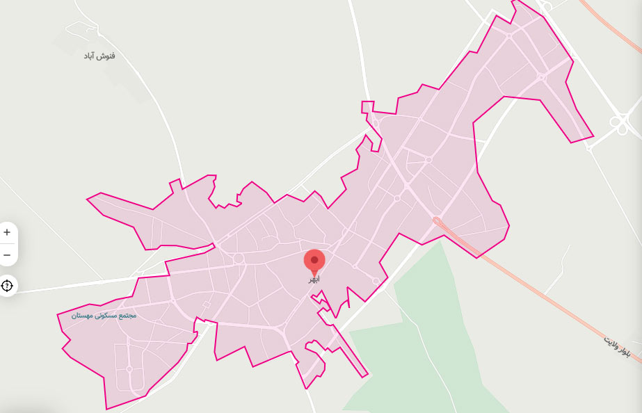موقعیت مکانی شهرستان ابهر