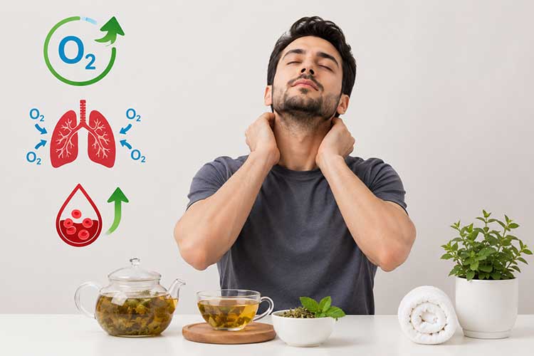 اکسیژن خون | دمنوش | سلامتی